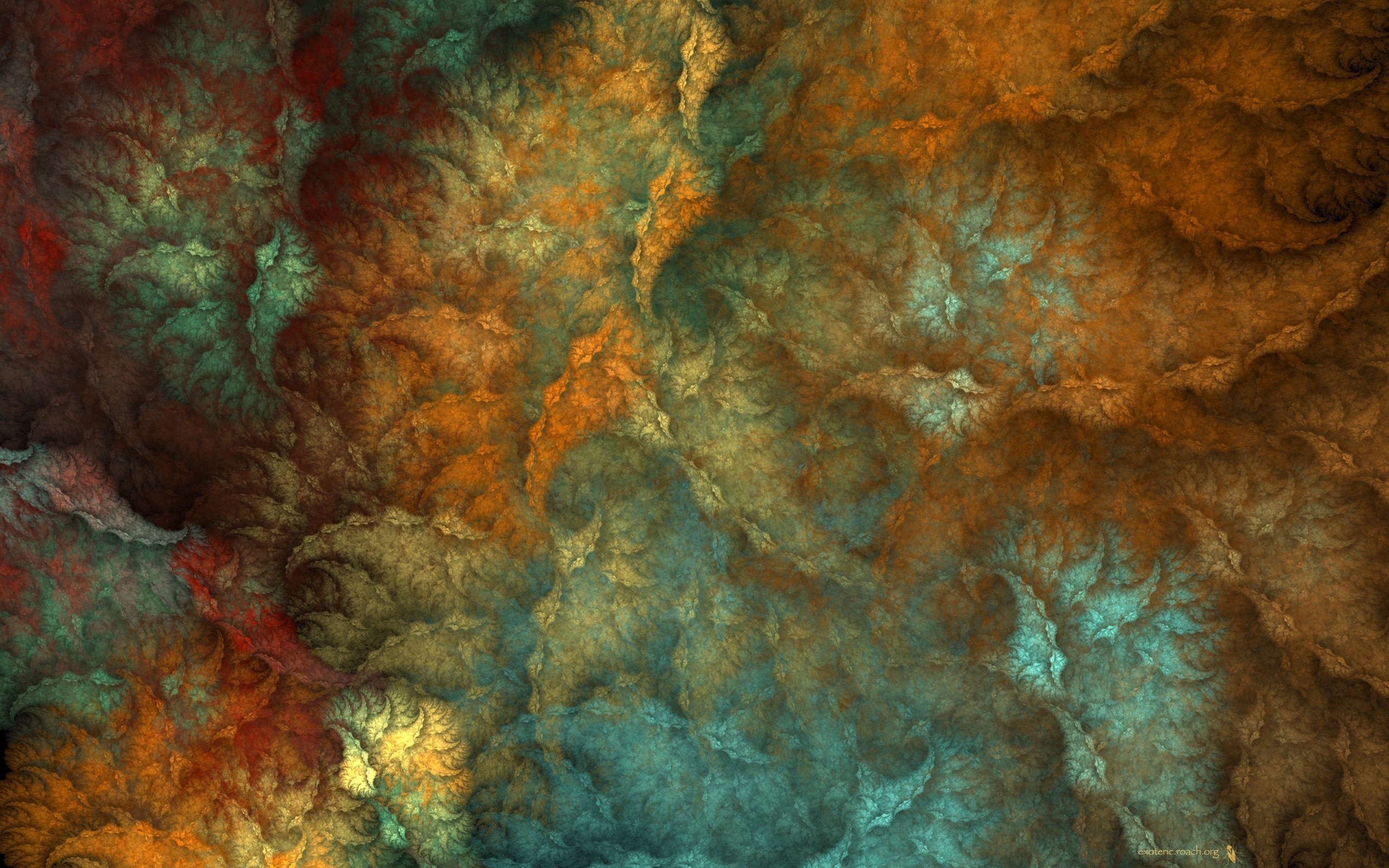 fond d'écran d'art abstrait hd,marron,orange,art fractal,turquoise,art