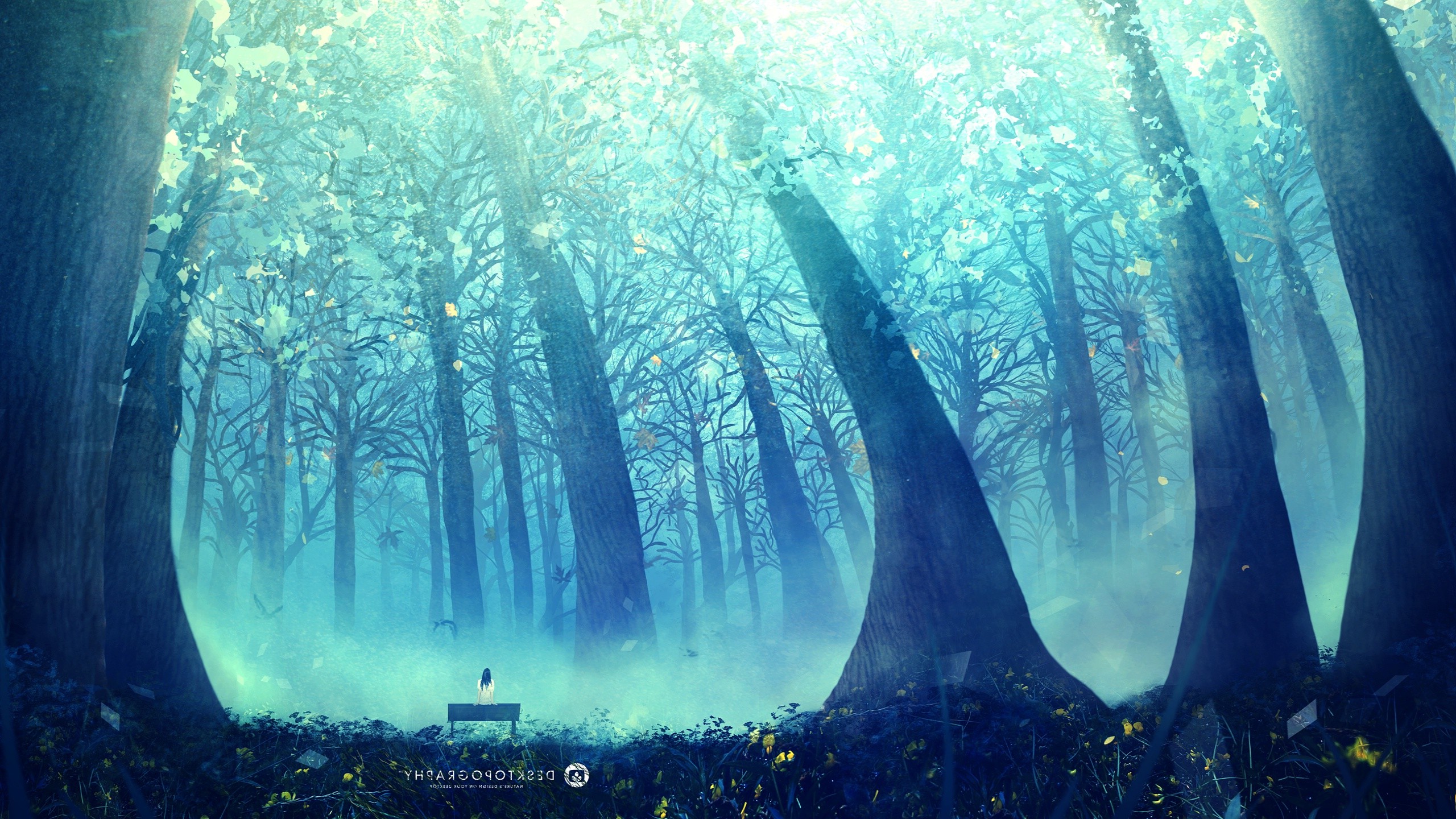 digital art wallpaper,nature,natural landscape,forest,tree,natural environment