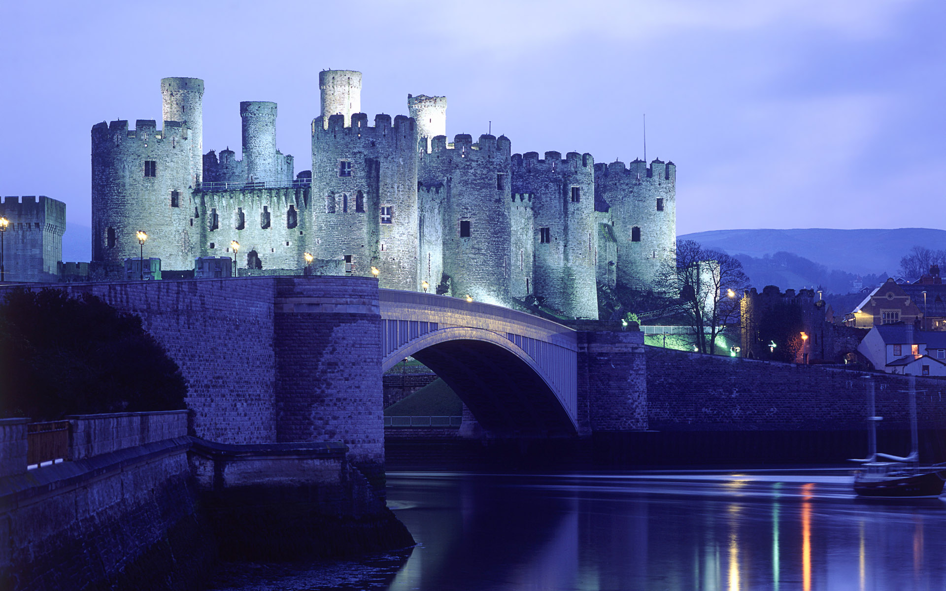 united states wallpaper,castle,landmark,water castle,sky,waterway