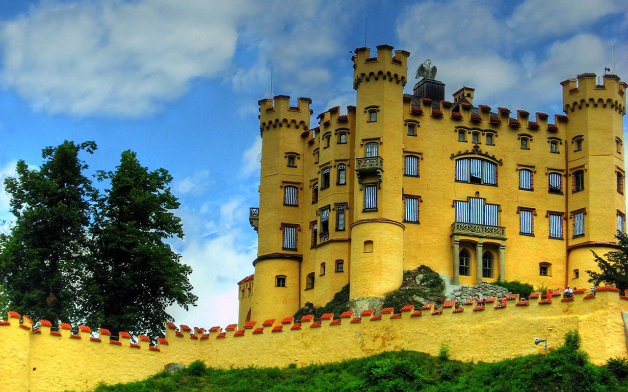 united states wallpaper,castle,château,building,yellow,stately home