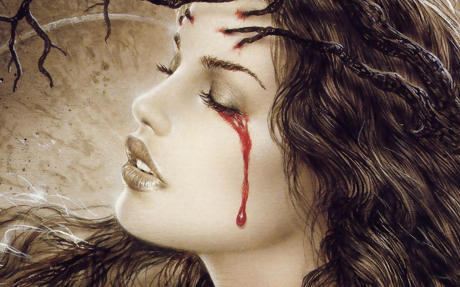 bloody eyes wallpaper,face,hair,lip,nose,skin (492155) WallpaperUse