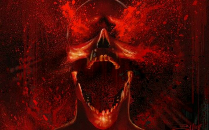 bloody eyes wallpaper,red,demon,cg artwork,fictional character,fiction