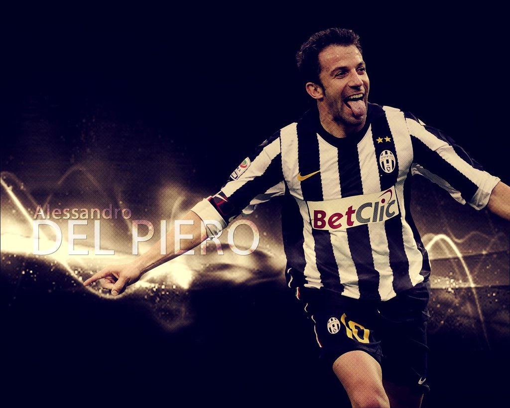 fond d'écran del piero,joueur de football,joueur,football,joueur de football,police de caractère