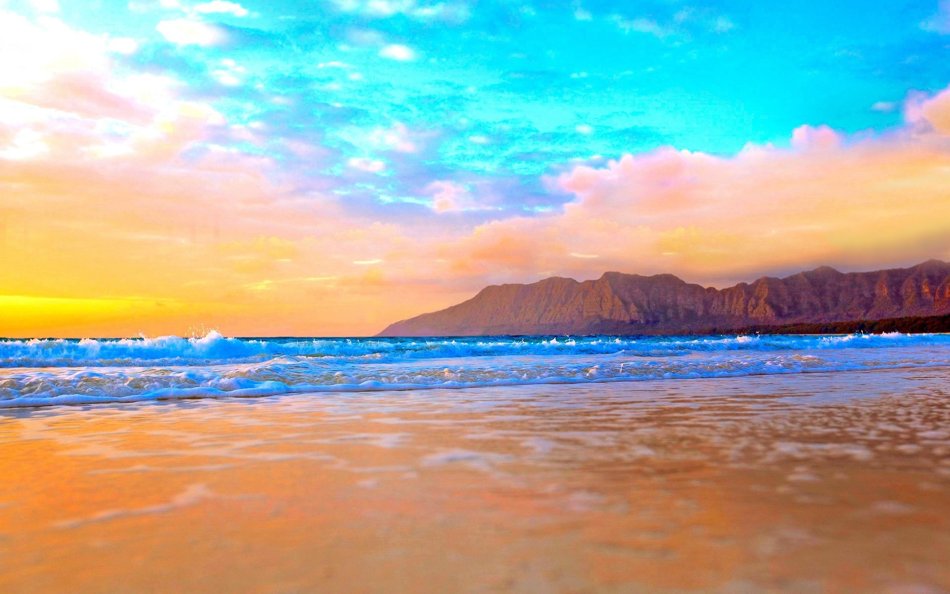 ojo relajante fondo de pantalla,cielo,cuerpo de agua,naturaleza,horizonte,mar