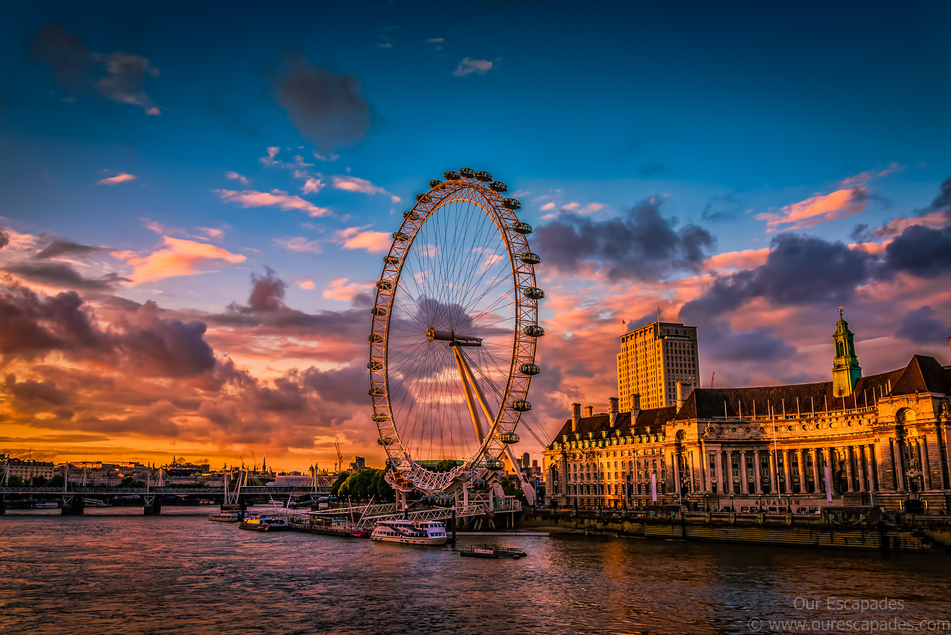 papier peint relaxant pour les yeux,grande roue,ciel,attraction touristique,l'eau,nuage