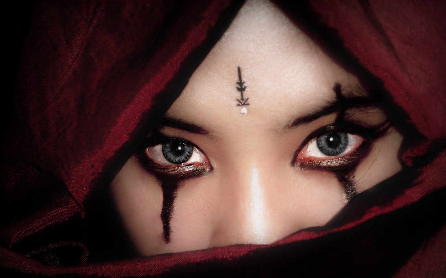 소녀의 눈 벽지,얼굴,눈썹,말뿐인,눈,빨간
