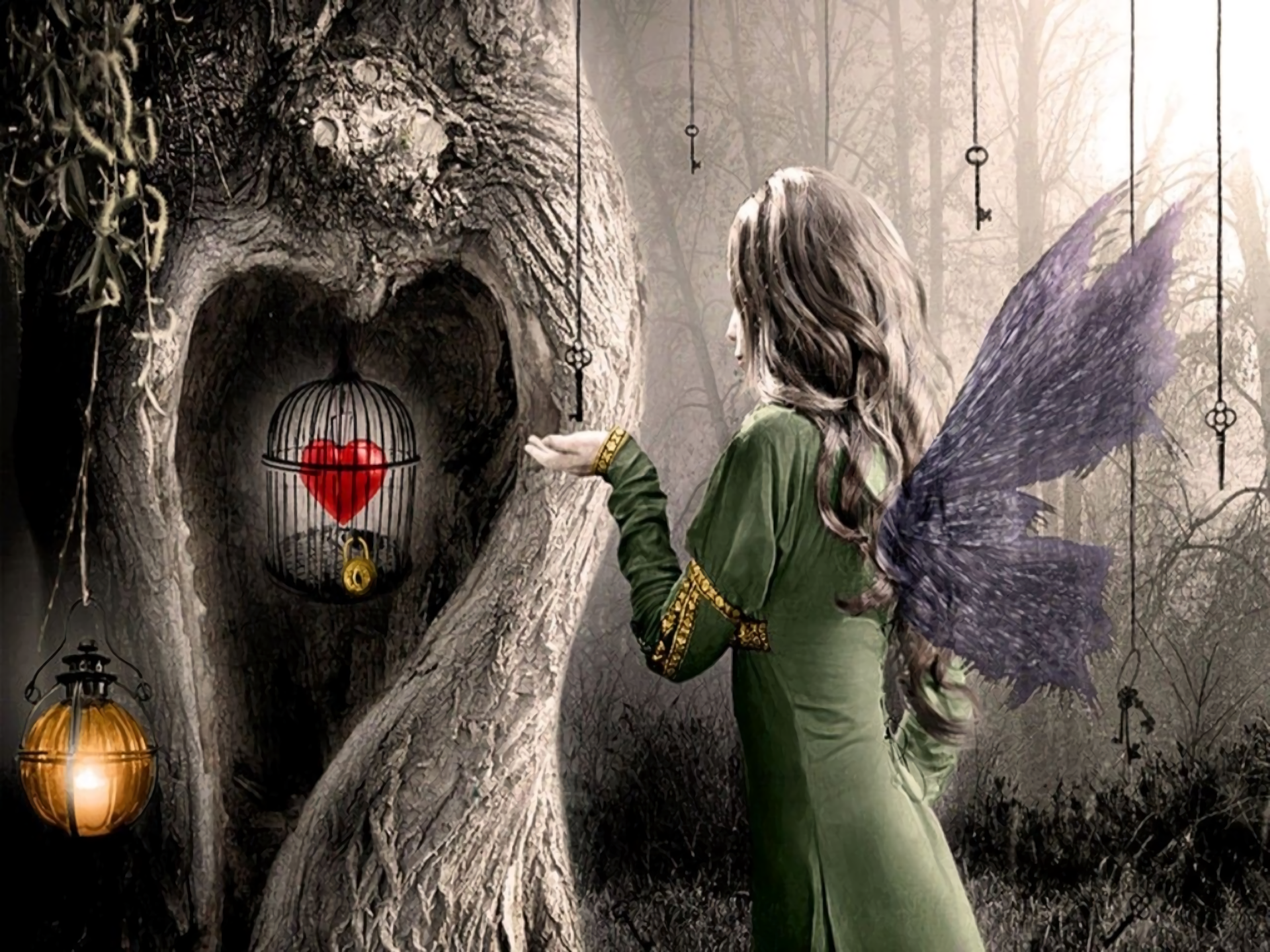 love eyes wallpaper,illustration,ghost,fictional character,tree,demon