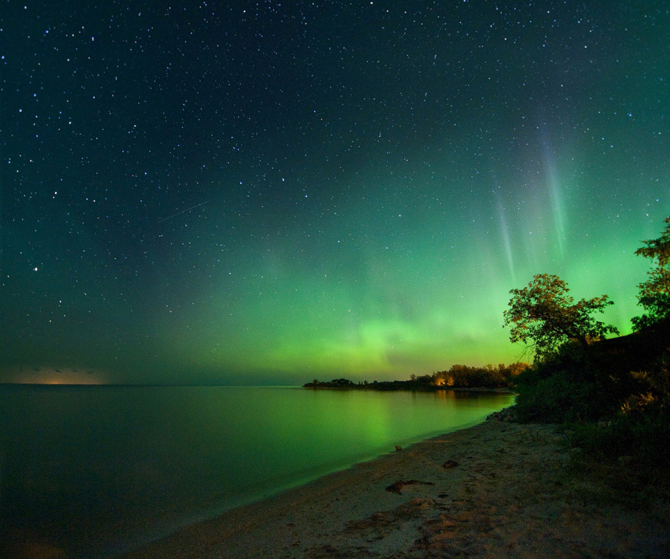 lg 3d wallpaper,cielo,natura,aurora,paesaggio naturale,verde