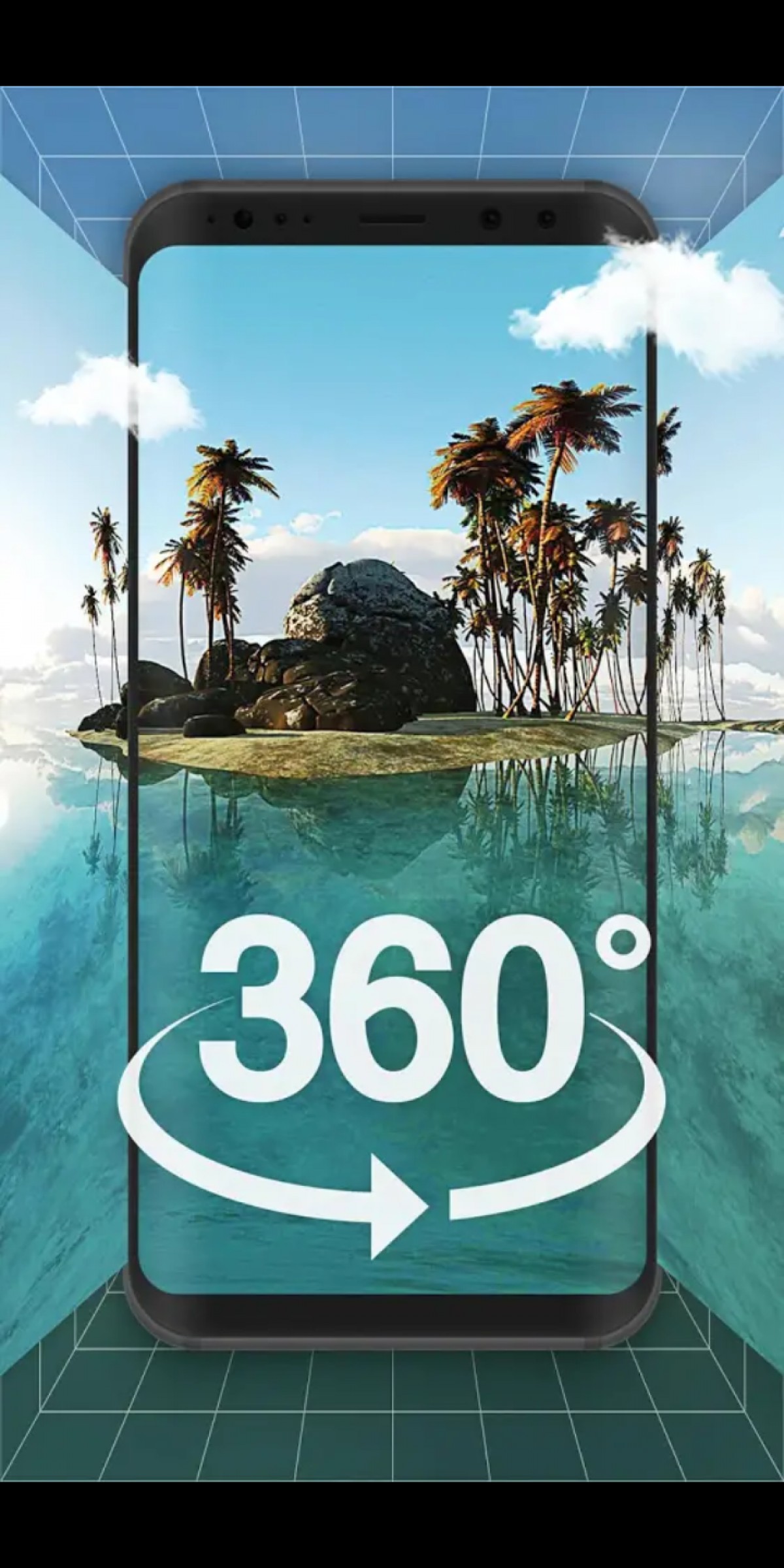 360도 벽지 무료 다운로드,휴가,야자수,대양,여름,기호