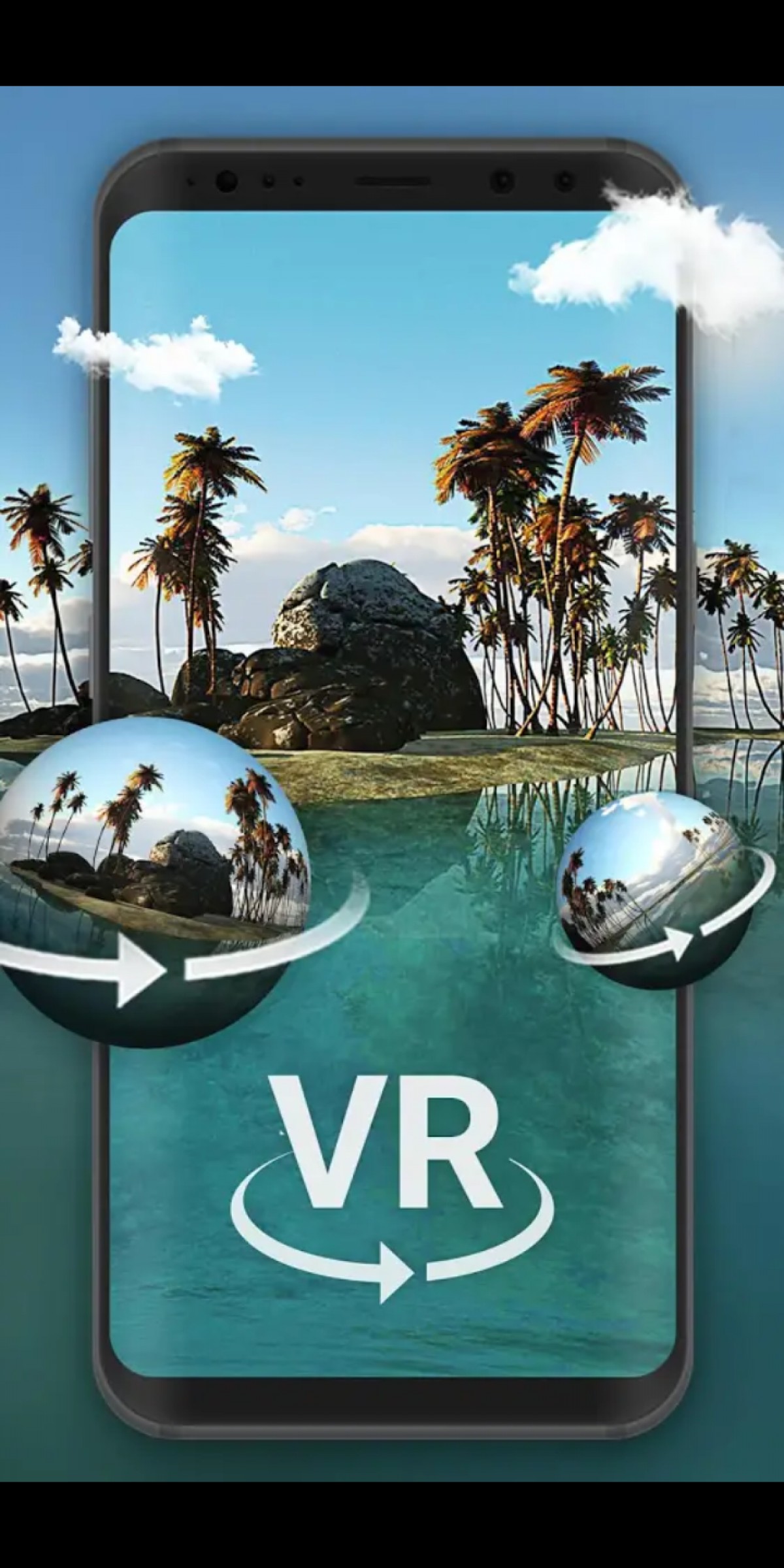 fond d'écran à 360 degrés téléchargement gratuit,vacances,palmier,lagune,voyage,océan