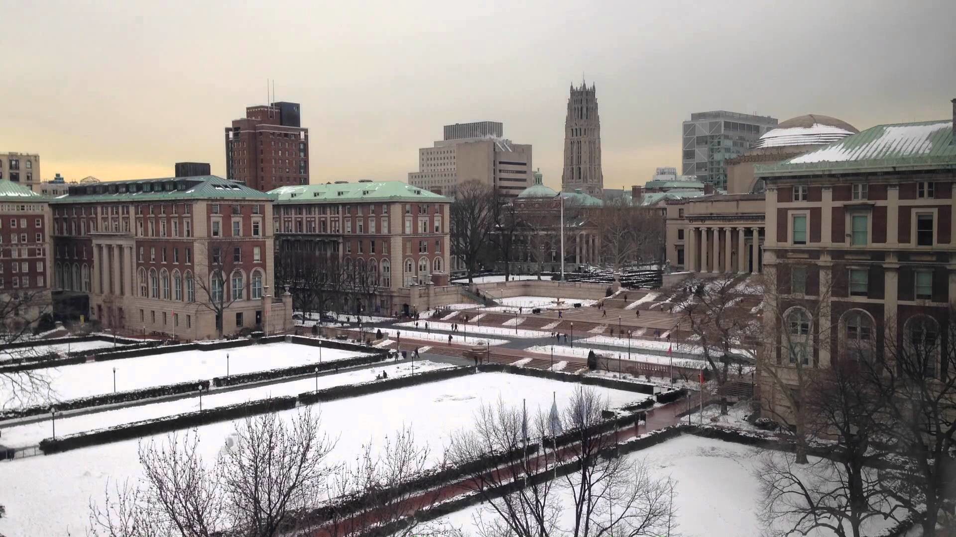 columbia university wallpaper,città,neve,area urbana,area metropolitana,giorno