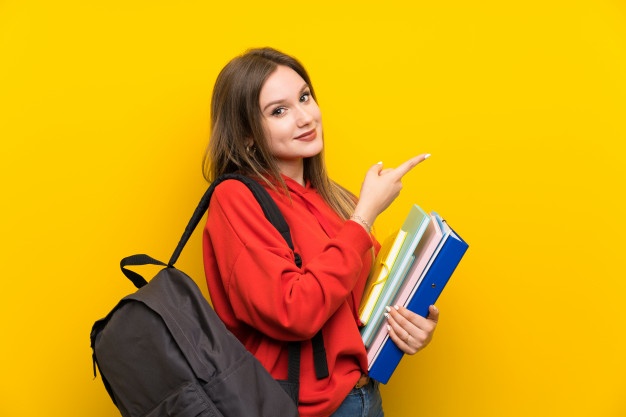 college student wallpaper,yellow,sitting,student,smile,reading