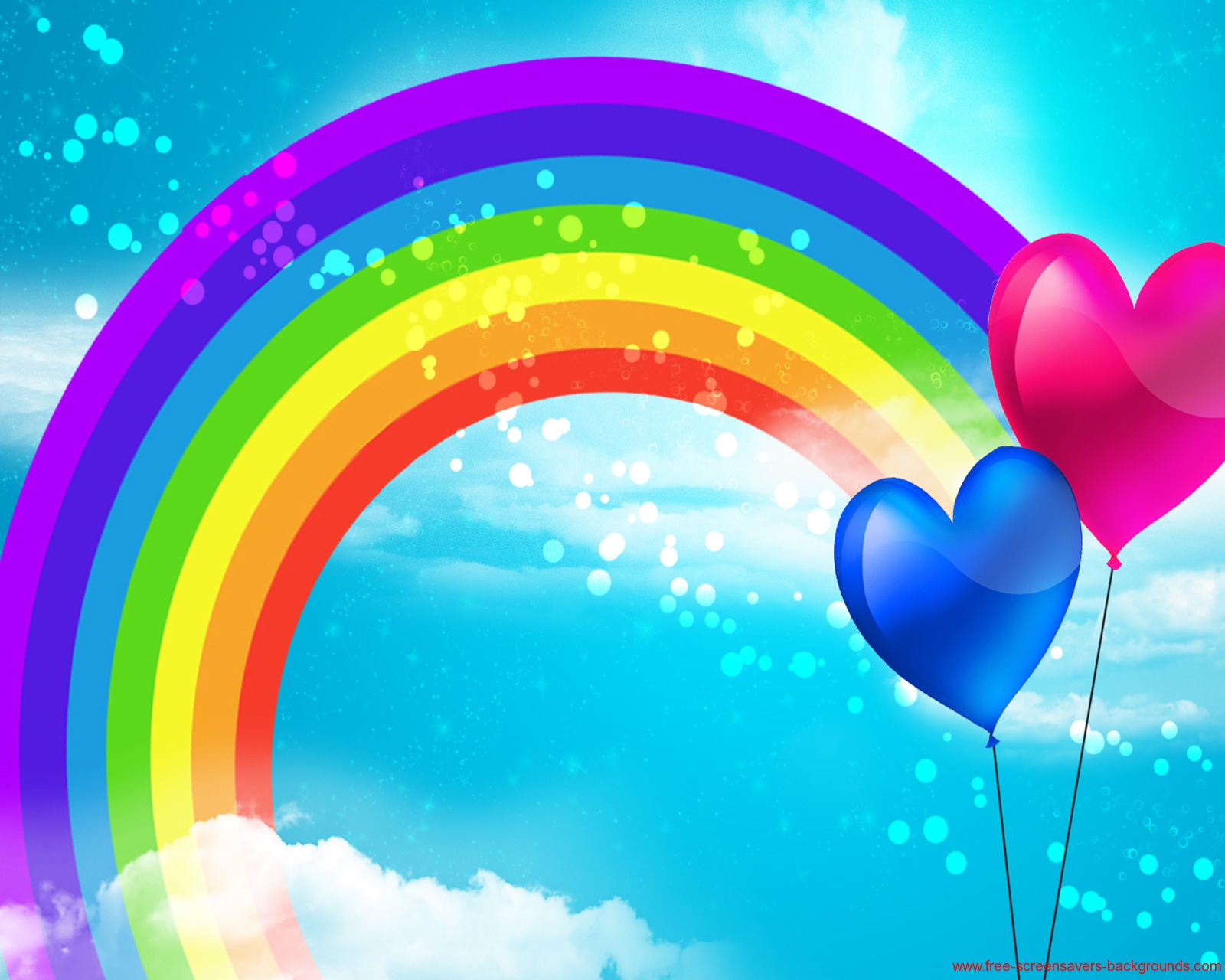 wallpaper for tablet screen,sky,heart,rainbow,cloud,meteorological phenomenon