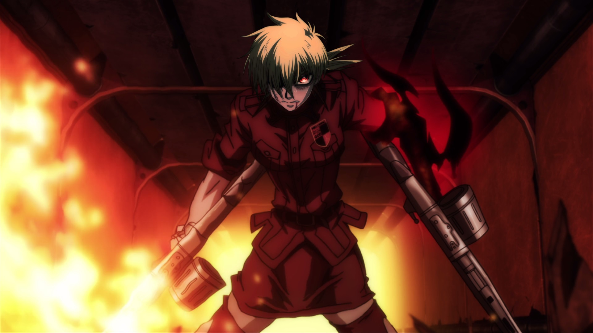 seras victoria wallpaper,anime,demon,cg artwork,fictional character,screenshot