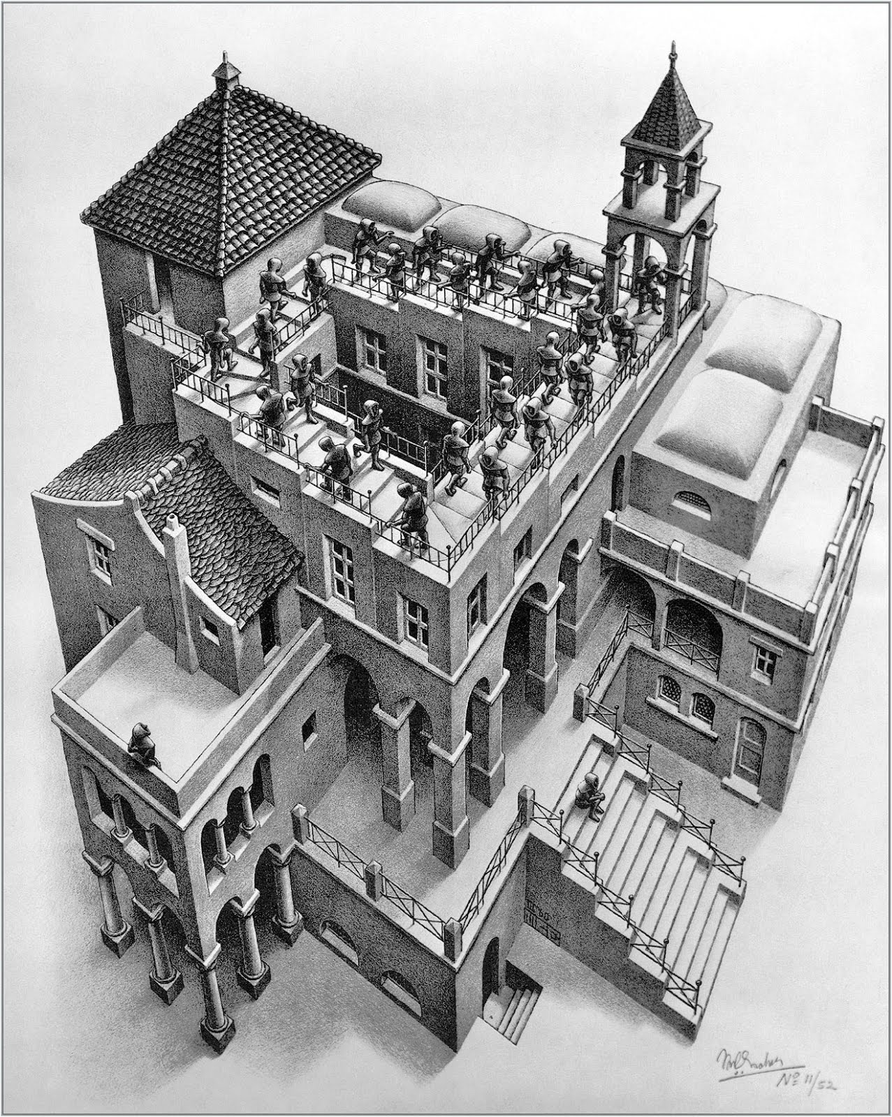 carta da parati escher,architettura,costruzione,storia,casa