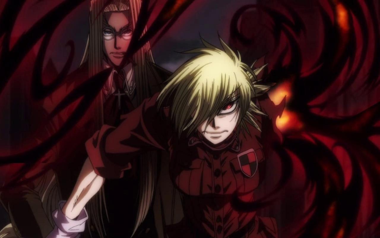 seras victoria fondo de pantalla,cg artwork,anime,rojo,personaje de ficción,demonio