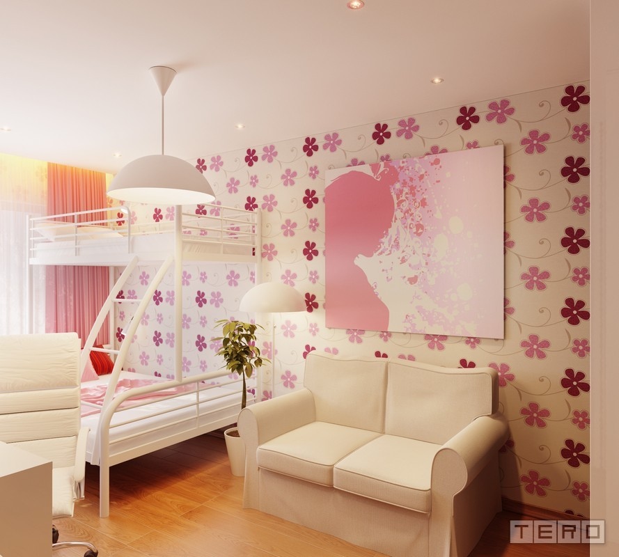 방 장식 벽지,방,가구,분홍,인테리어 디자인,벽