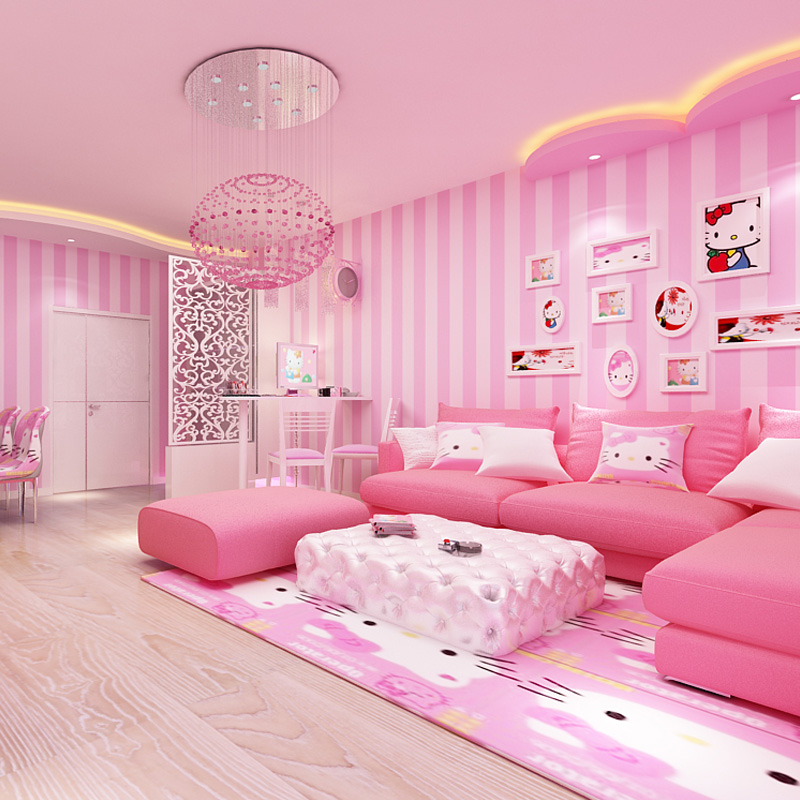 침실을위한 현대 벽지 디자인,분홍,방,가구,인테리어 디자인,장식