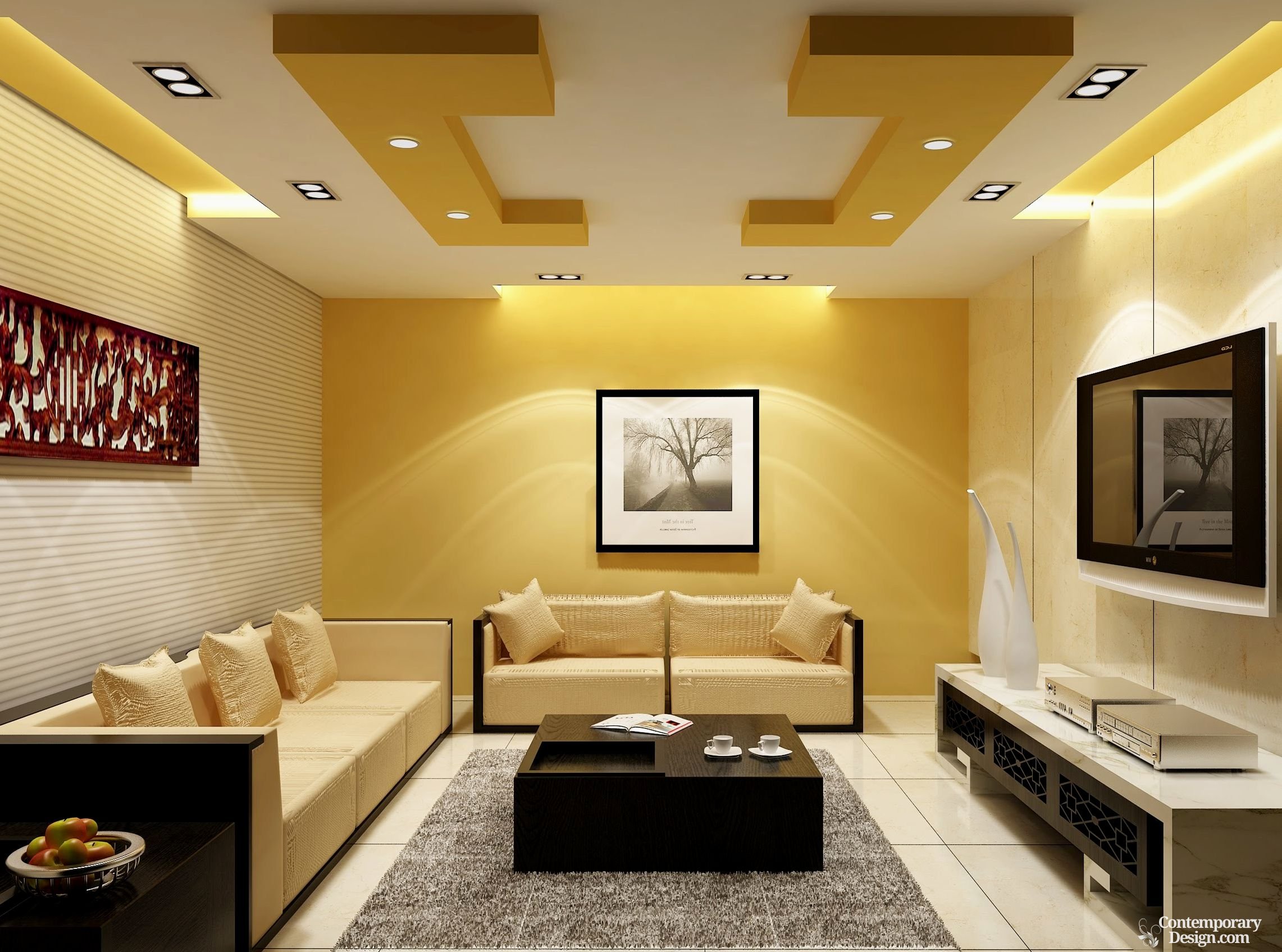 latest wallpaper designs for living room,living room,interior design,ceiling,room,wall