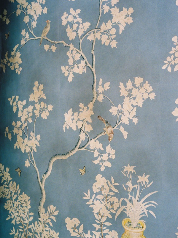 blue chinoiserie wallpaper,pattern,branch,wallpaper,textile,blossom