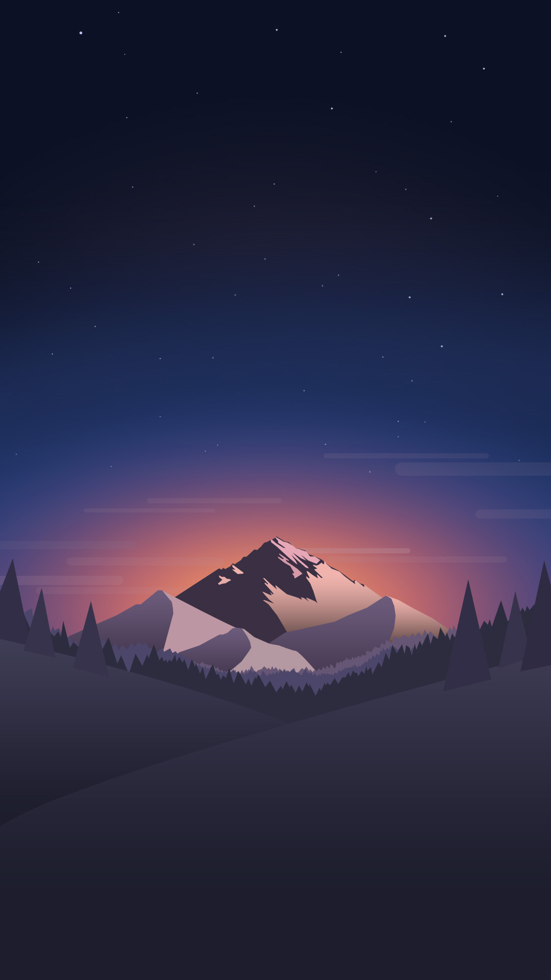 モバイル用の夜の壁紙のhd,空,自然,山,山脈,雰囲気