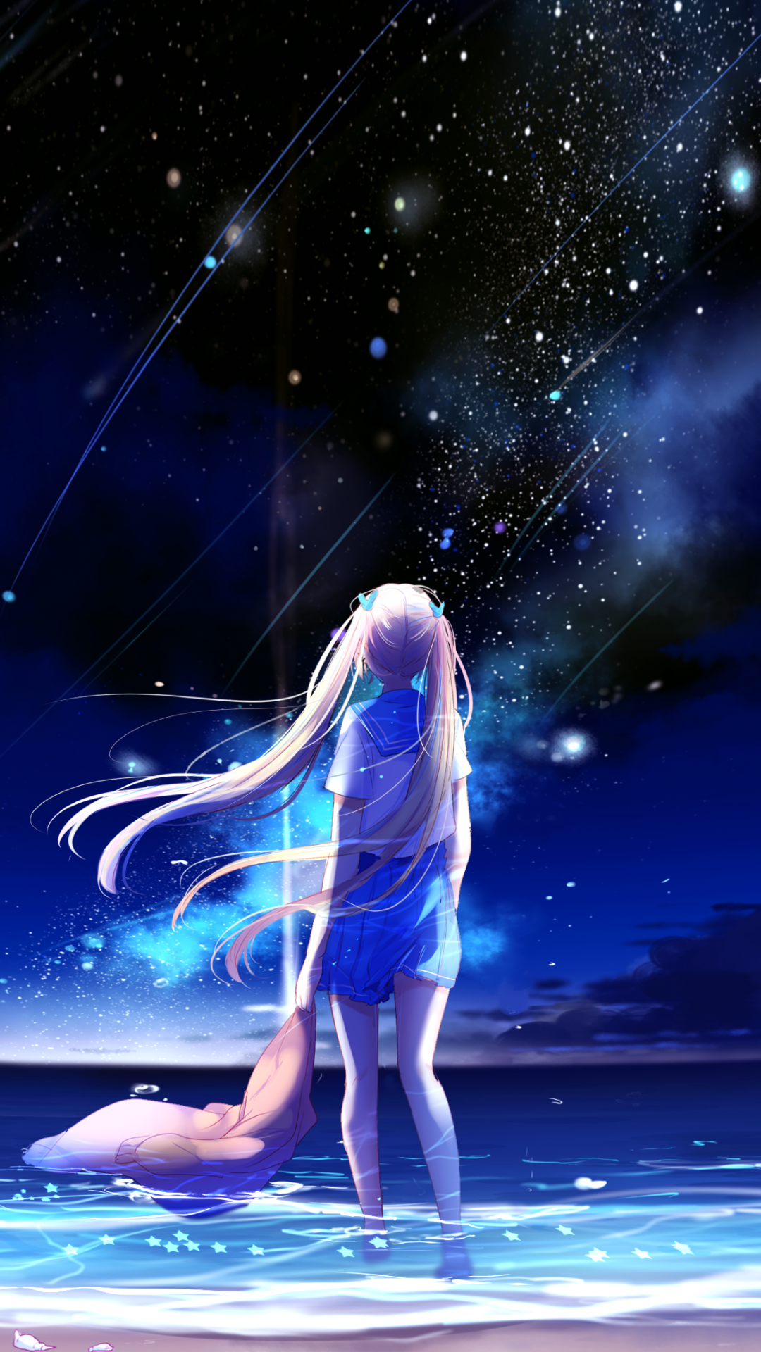 night anime wallpaper,sky,water,modern dance,dancer,concert dance