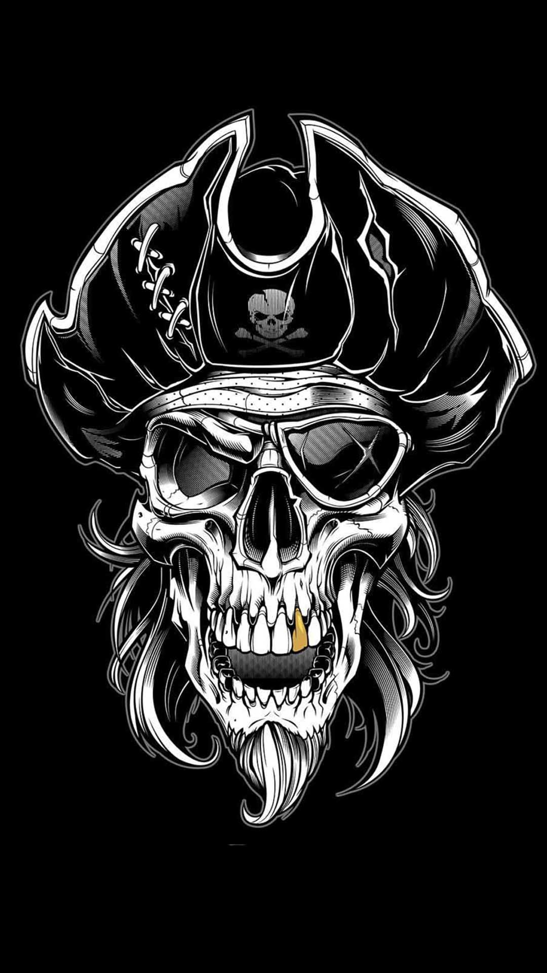 pirate iphone wallpaper,skull,bone,t shirt,illustration,font