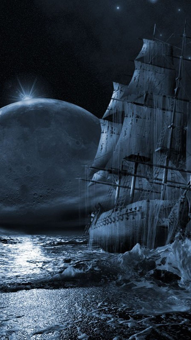 pirata fondo de pantalla para iphone,naturaleza,cielo,luna,atmósfera,vehículo