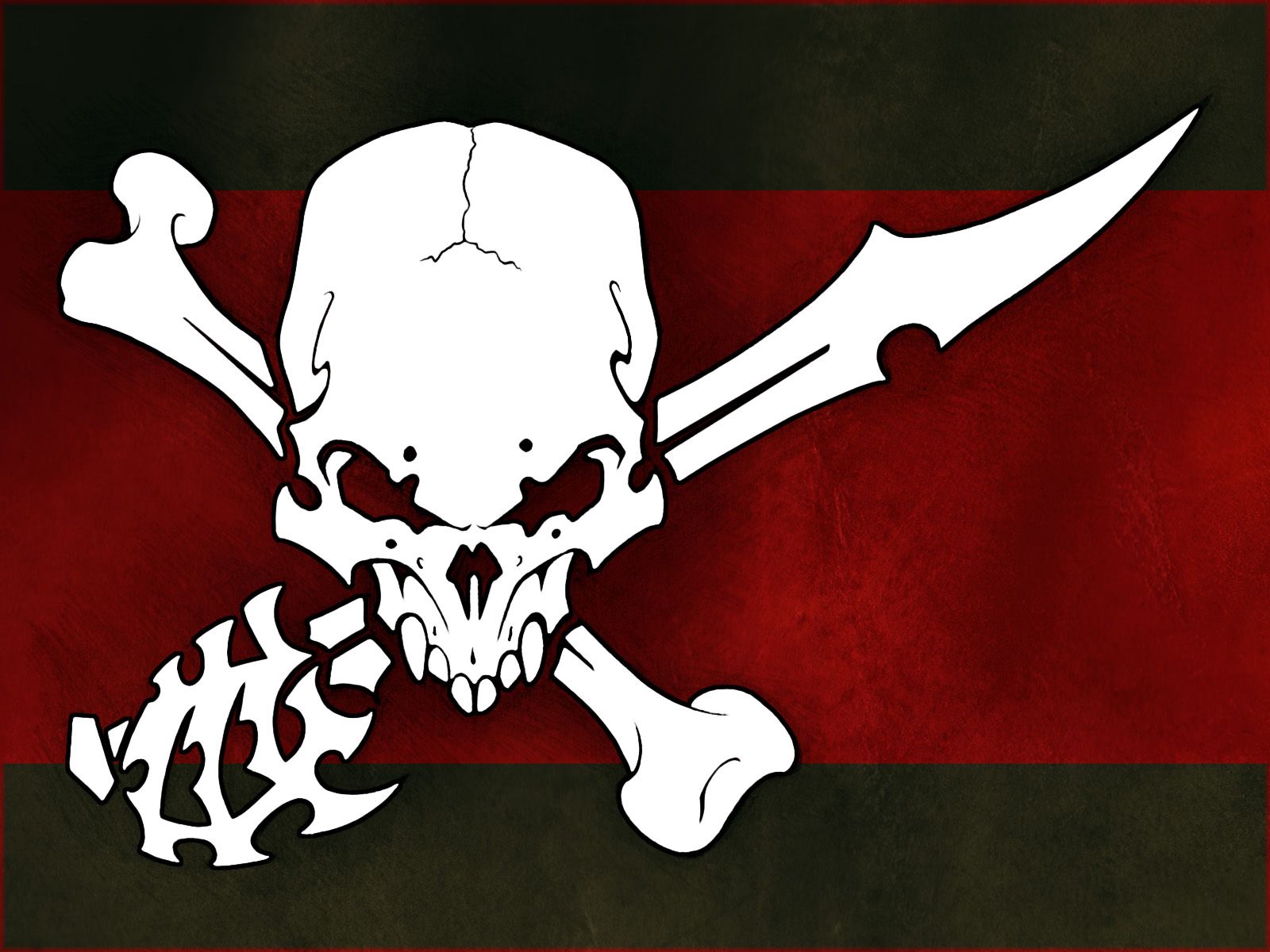 pirate flag wallpaper,skull,bone,illustration,font,fictional character
