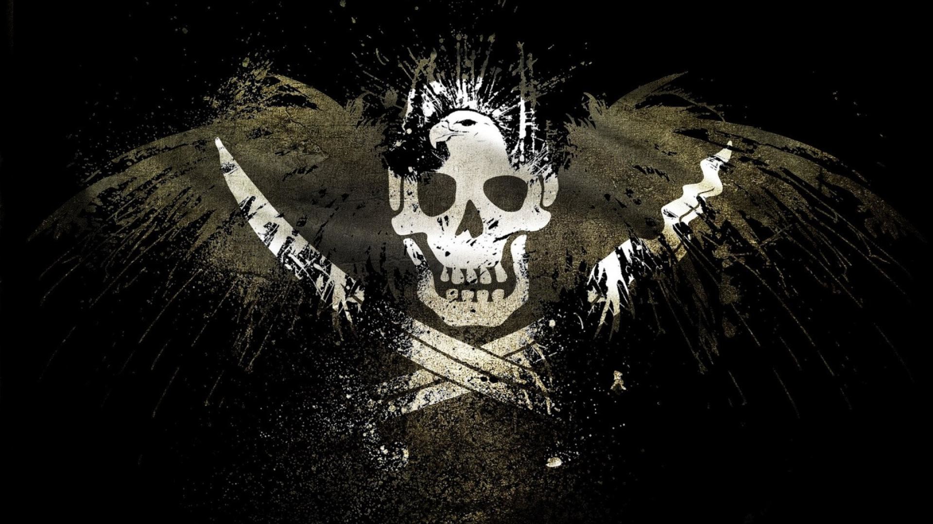 fond d'écran drapeau pirate,crâne,os,squelette,ténèbres,fantôme