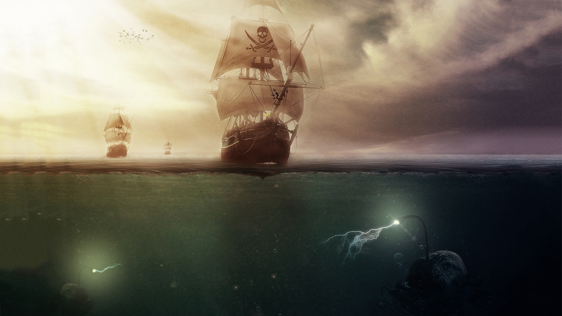 pirate wallpaper hd,sky,cloud,calm,atmosphere,sea