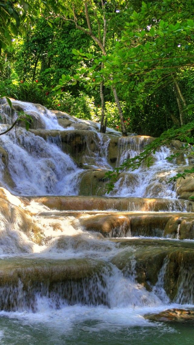fond d'écran iphone de la jamaïque,ressources en eau,plan d'eau,paysage naturel,la nature,cascade