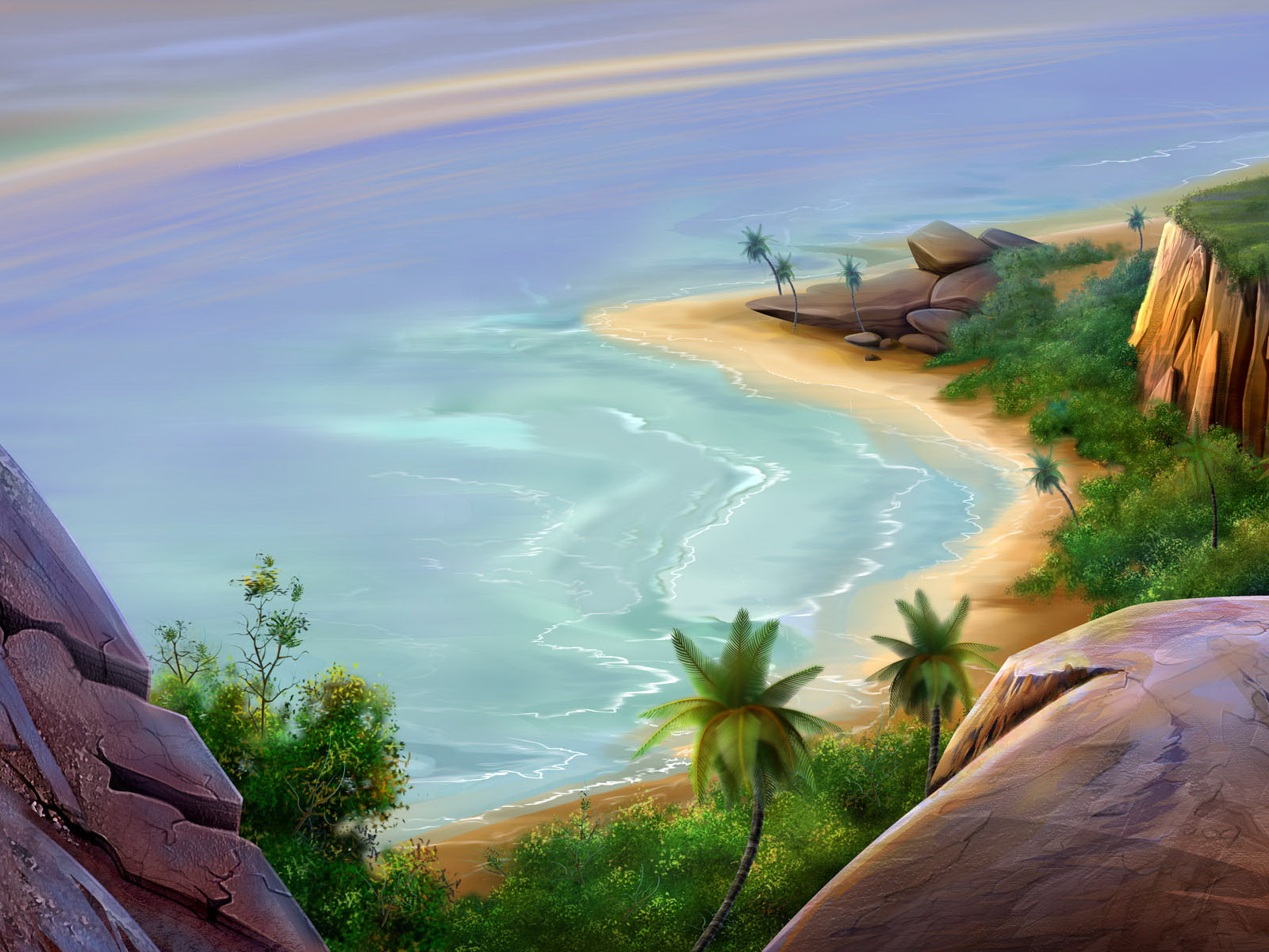 jamaica fond d'écran hd,paysage naturel,la nature,la peinture,ciel,ressources en eau