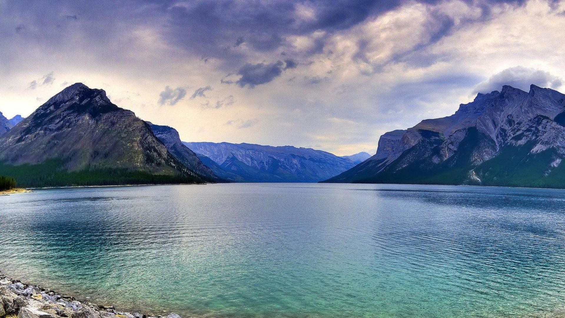 relaxing desktop wallpaper,mountainous landforms,mountain,body of water,natural landscape,nature