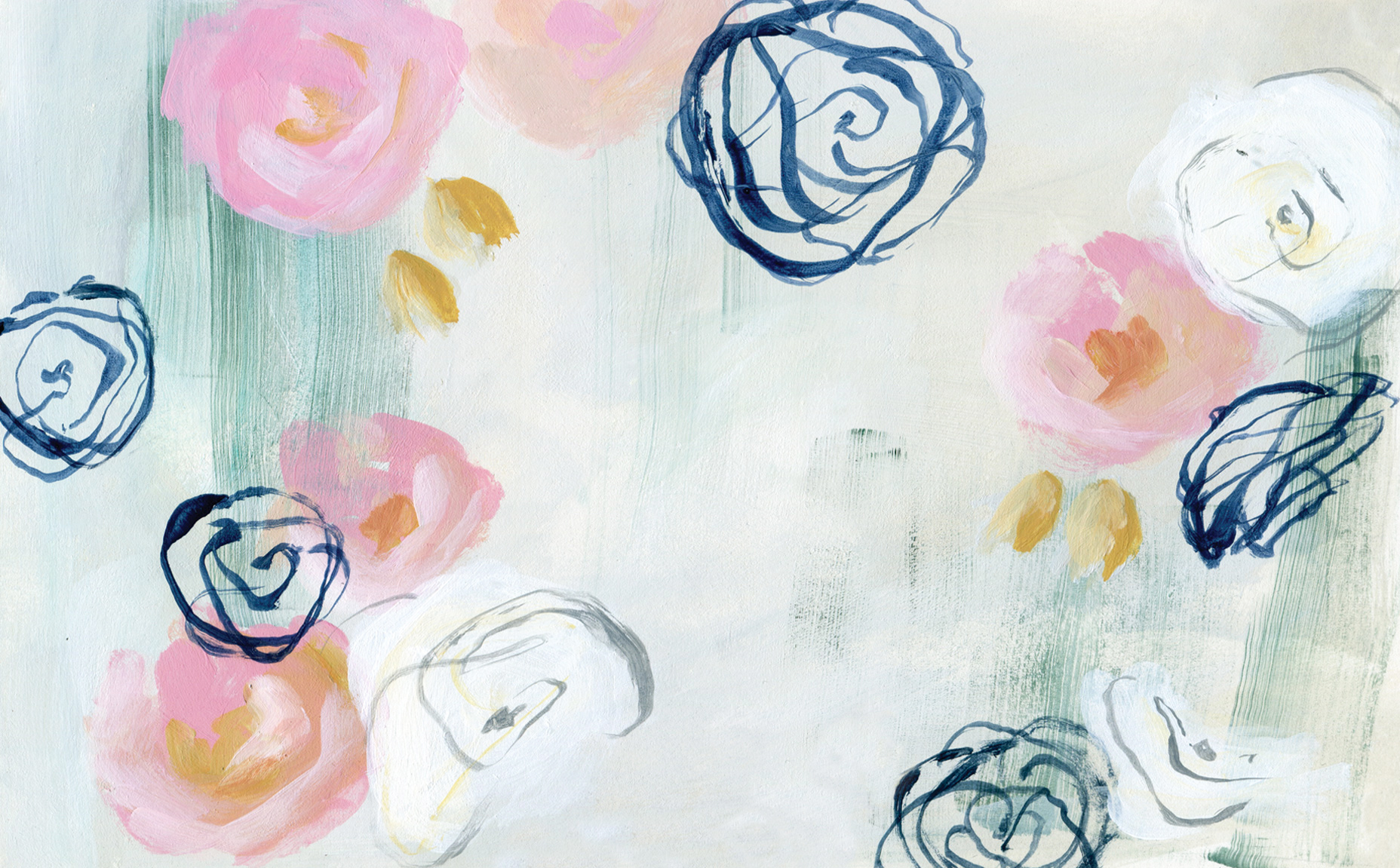 chic desktop wallpaper,watercolor paint,drawing,child art,illustration,flower