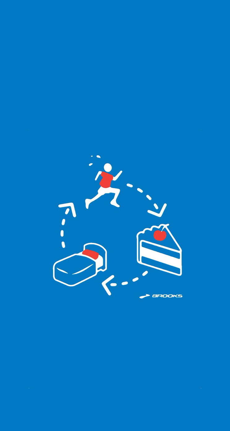 running wallpaper iphone,blue,logo,illustration,font,recreation