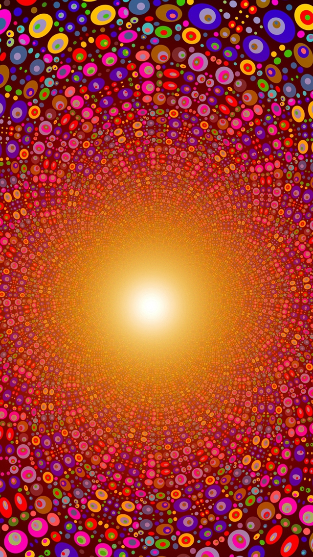 bright iphone wallpaper,orange,purple,psychedelic art,circle,pattern