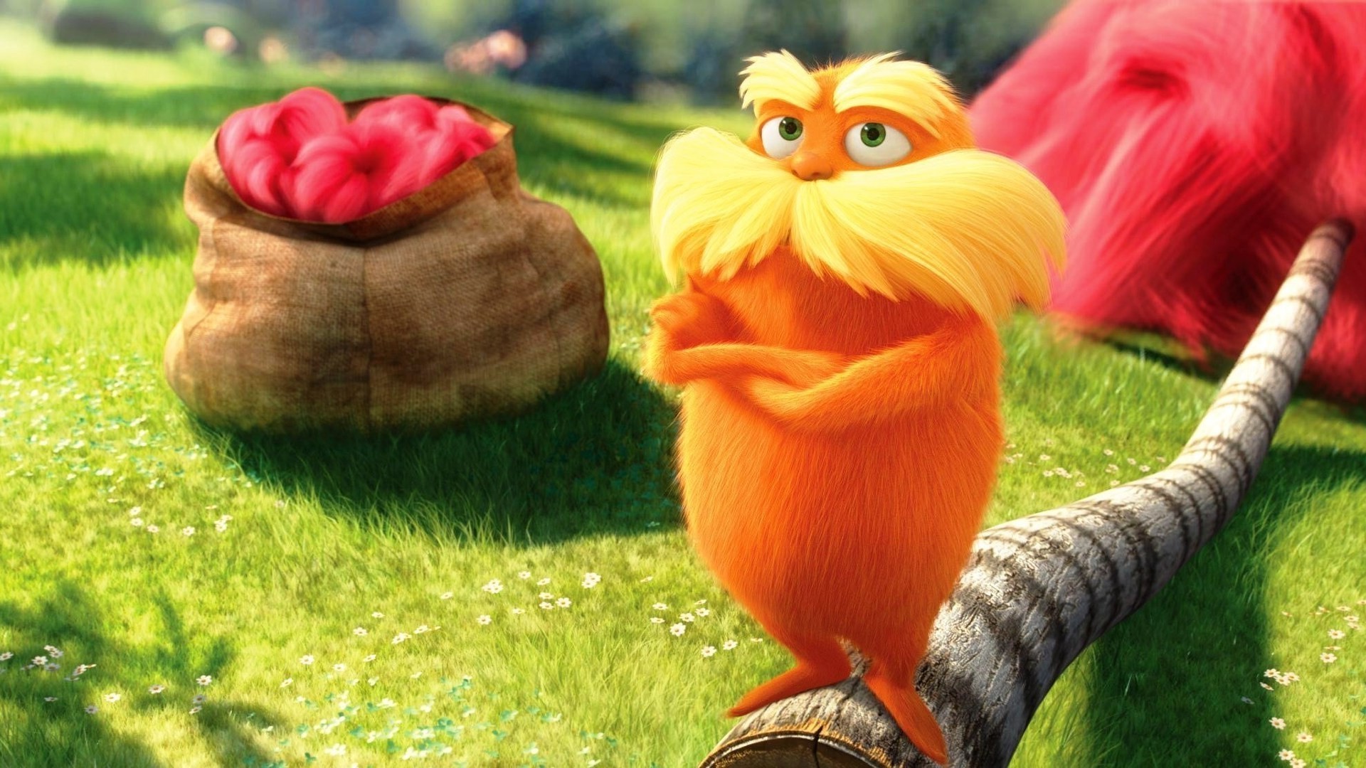 lorax wallpaper,animated cartoon,animation,squirrel,organism,grass