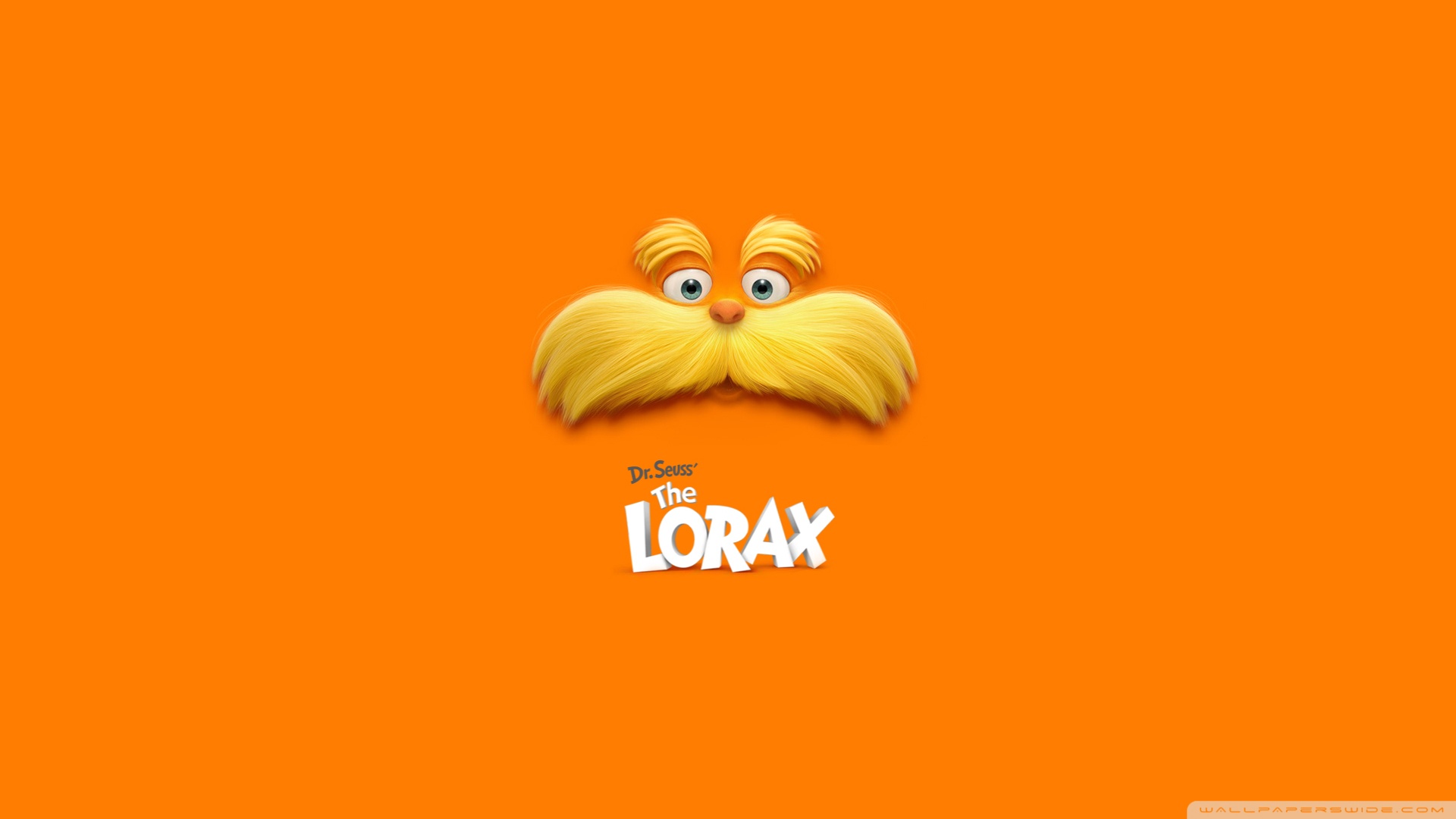 fond d'écran lorax,jaune,orange,texte,police de caractère,graphique