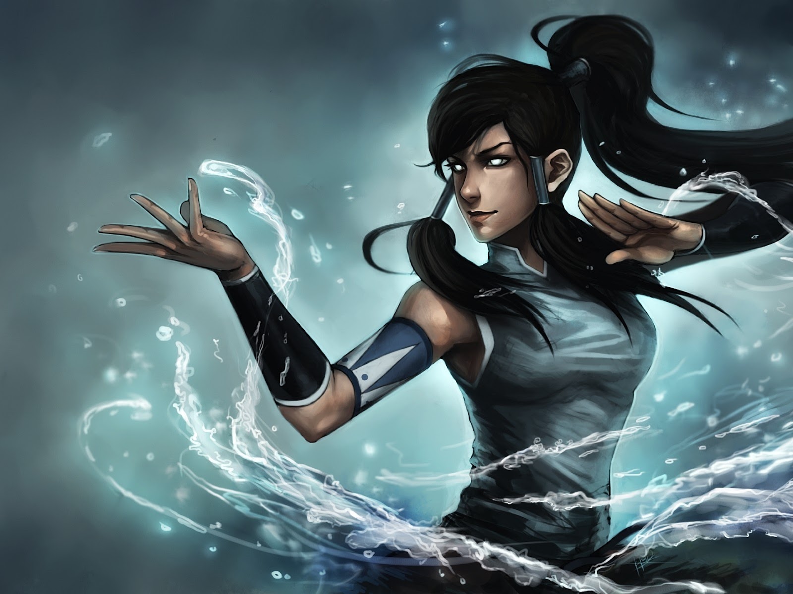 korra fondo de pantalla,cg artwork,ilustración,personaje de ficción,cabello negro,anime