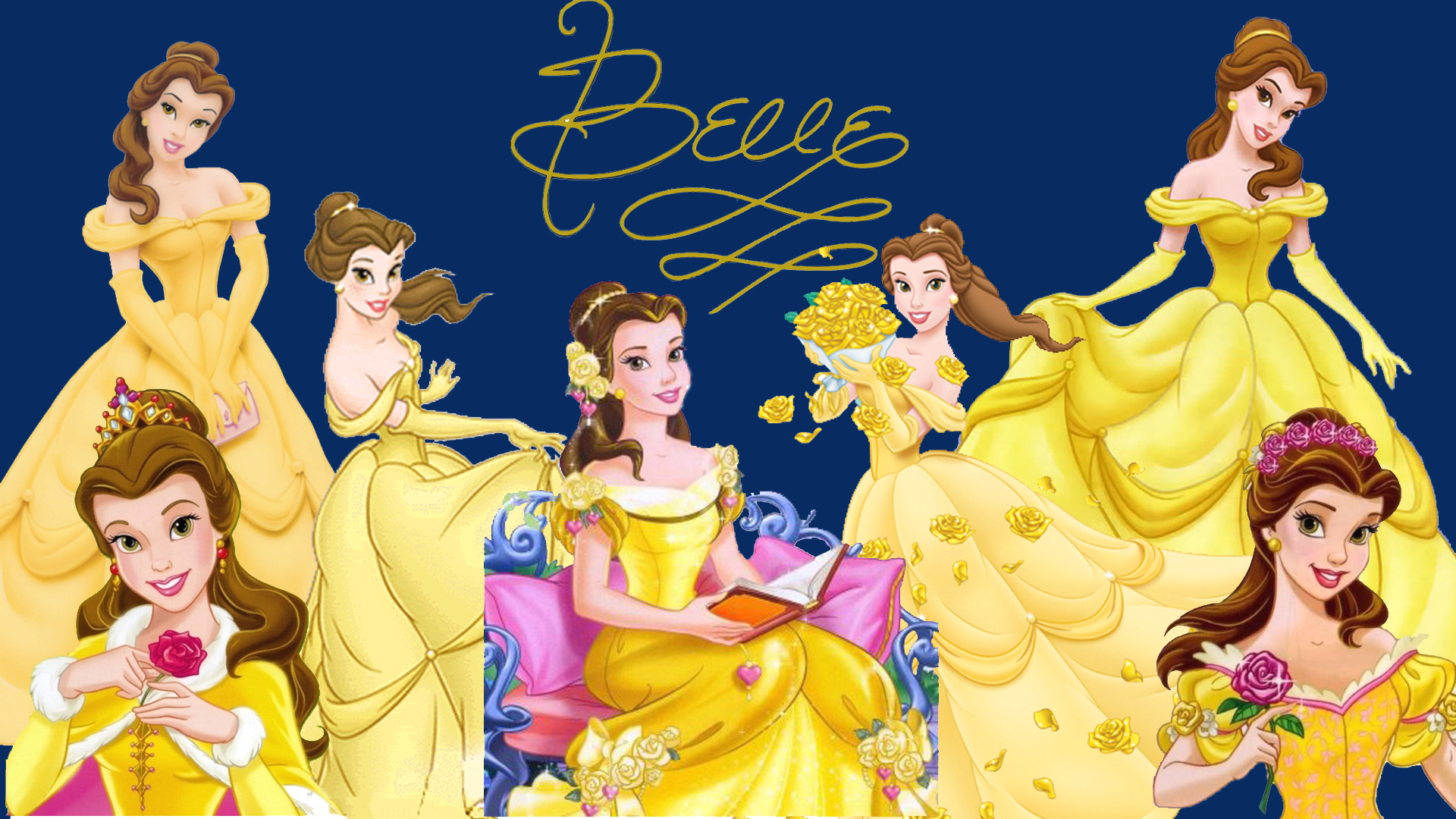 carta da parati principessa belle,cartone animato,cartone animato,animazione,bambola,illustrazione