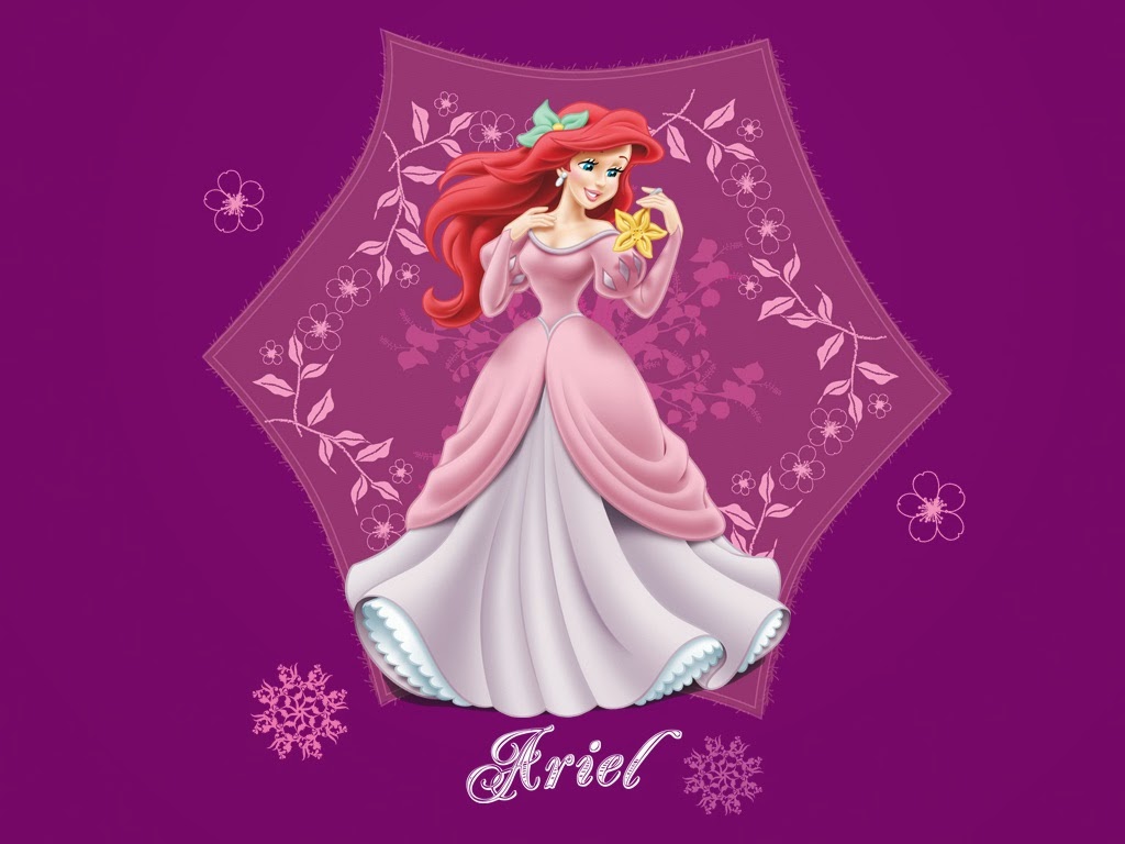 fond d'écran princesse ariel,rose,violet,lilas,illustration,robe