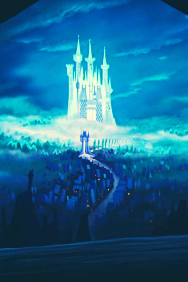 cinderella iphone wallpaper,sky,blue,world,castle,illustration