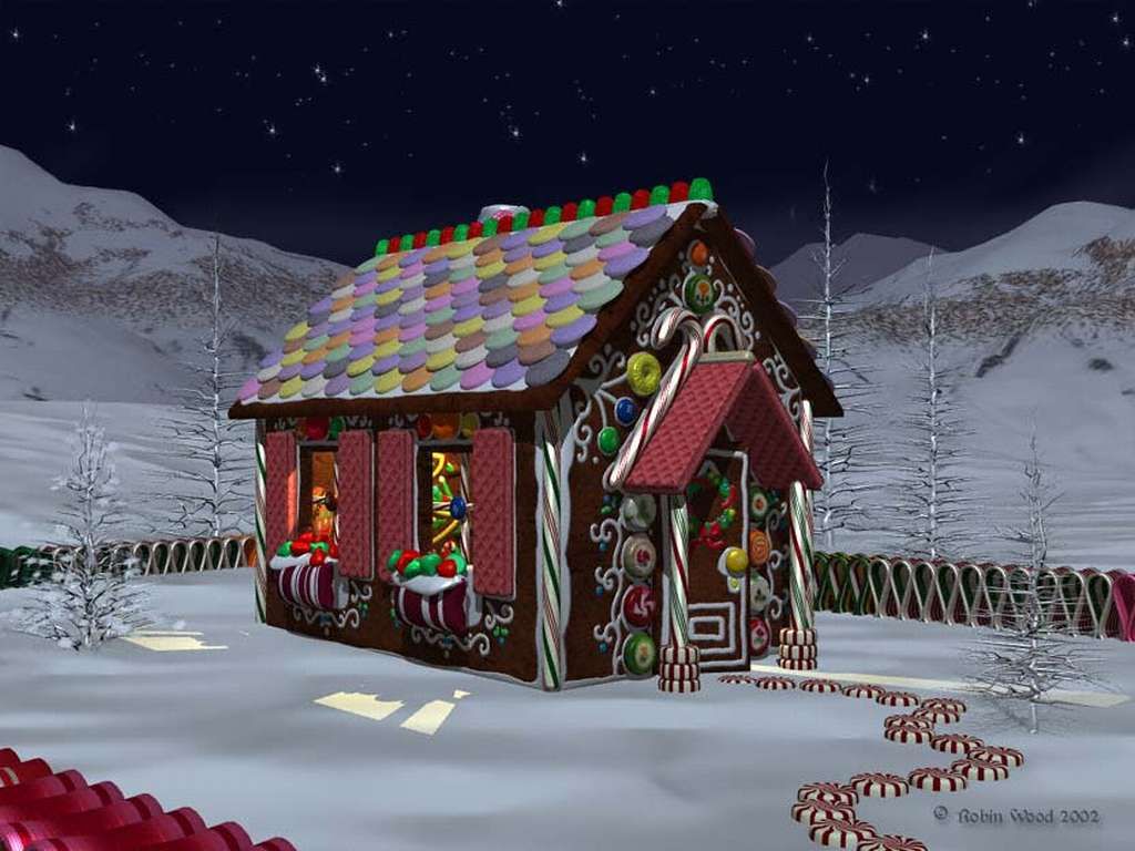 Gingerbread House - Christmas Images Wallpaper Gingerbread- WallpaperUse