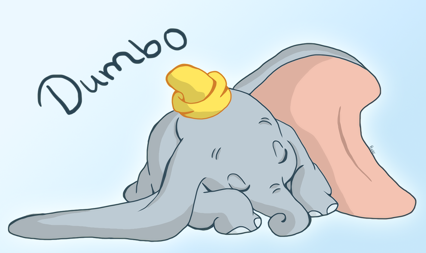 dumbo wallpaper,cartoon,tail,walrus,illustration