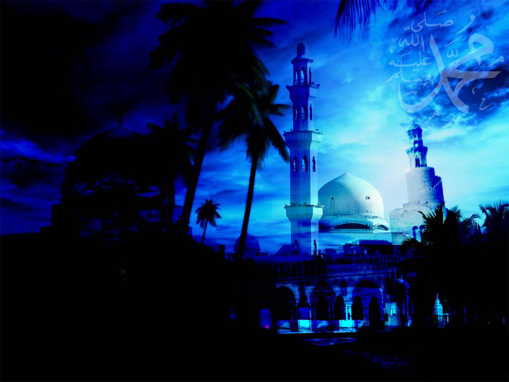 イスラム教の壁紙,青い,空,光,夜,闇