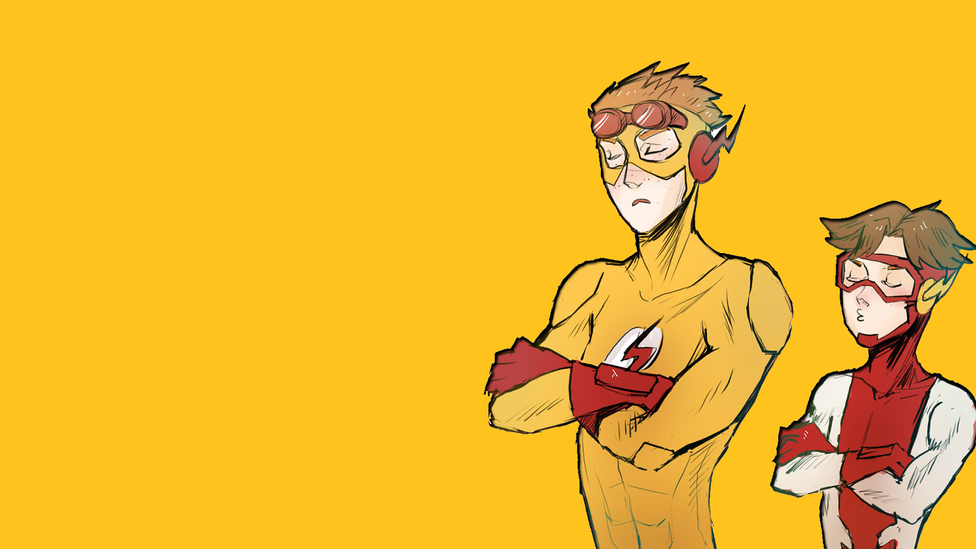 flash wallpaper,cartoon,animated cartoon,yellow,illustration,fictional character