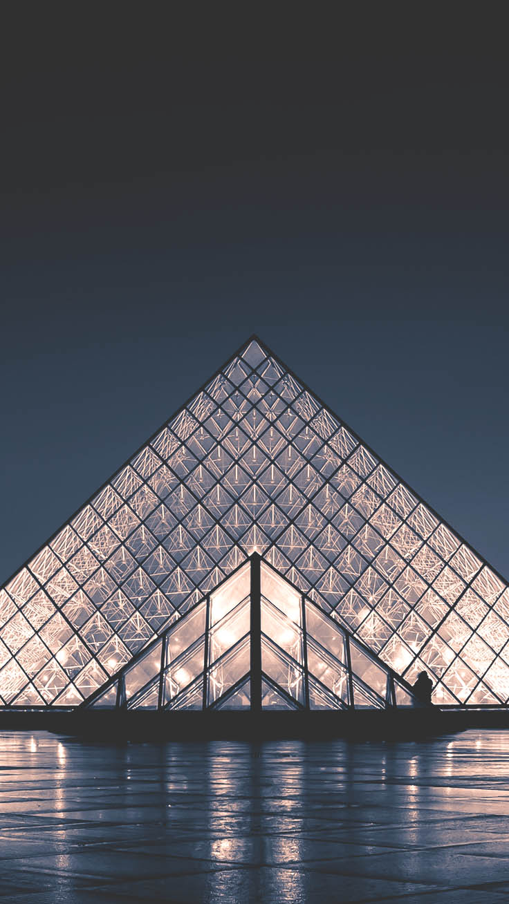 paris wallpaper,architecture,pyramid,daylighting,sky,building