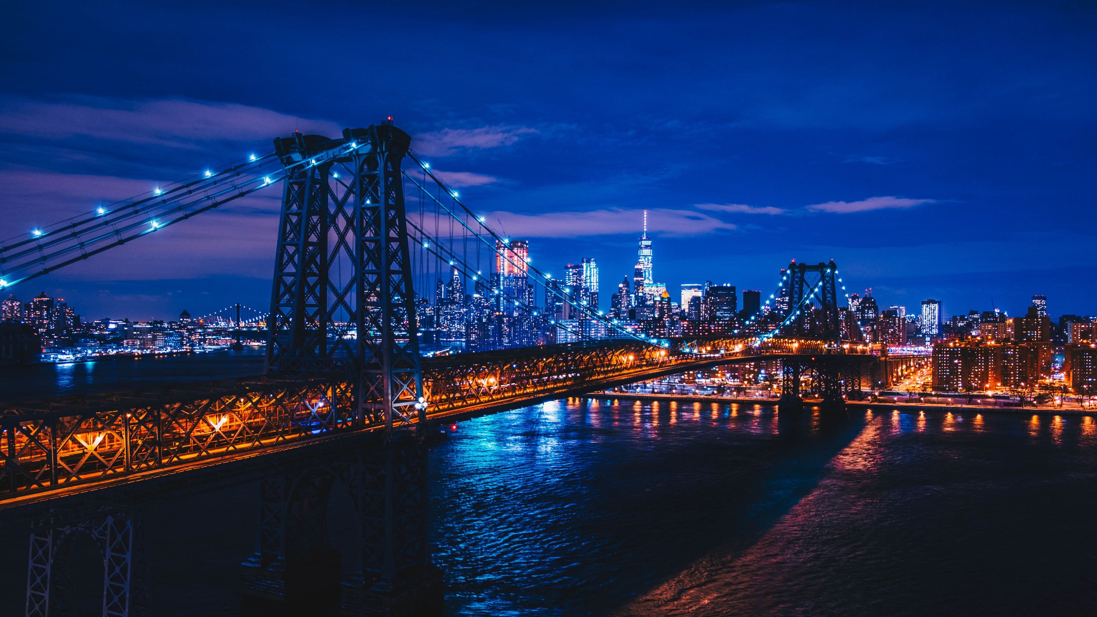 new york wallpaper,bridge,cityscape,metropolitan area,city,sky