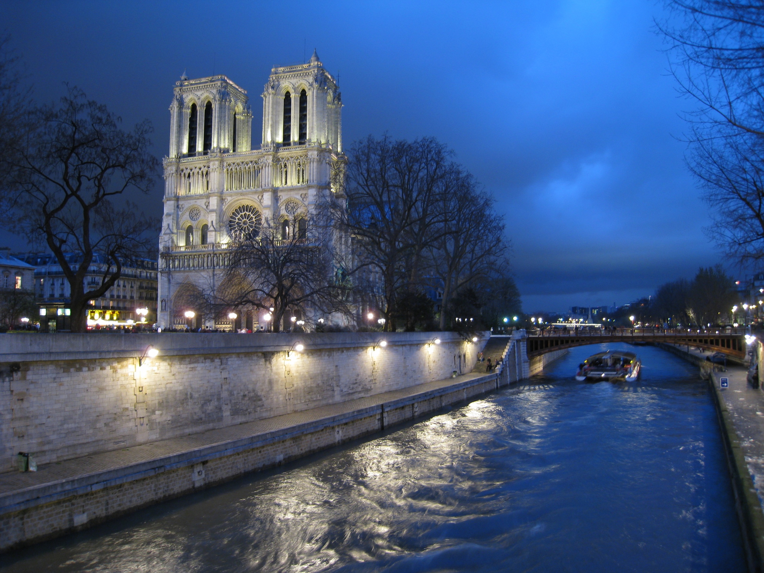 パリの壁紙,水,水路,空,夜,川